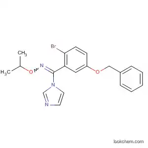 Molecular Structure of 127111-37-9 (1H-Imidazole,
1-[[2-bromo-5-(phenylmethoxy)phenyl][(1-methylethoxy)imino]methyl]-)