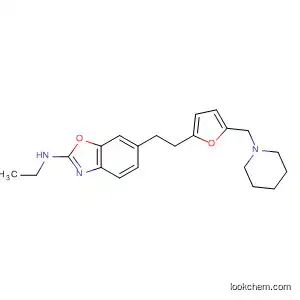 Molecular Structure of 128618-23-5 (2-Benzoxazolamine,
N-ethyl-6-[2-[5-(1-piperidinylmethyl)-2-furanyl]ethyl]-)