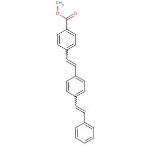 Molecular Structure of 129073-62-7 (Benzoic acid, 4-[2-[4-(2-phenylethenyl)phenyl]ethenyl]-, methyl ester)