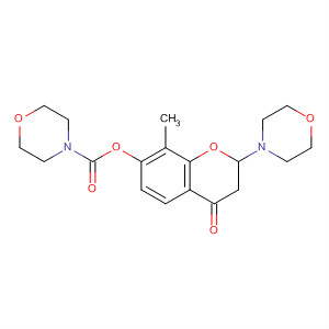 Molecular Structure of 130736-40-2 (4-Morpholinecarboxylic acid,
8-methyl-2-(4-morpholinyl)-4-oxo-4H-1-benzopyran-7-yl ester)