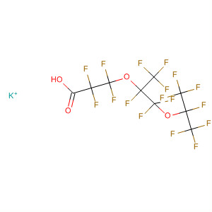 Molecular Structure of 130779-02-1 (Propanoic acid,
3-[1-[difluoro[1,2,2,2-tetrafluoro-1-(trifluoromethyl)ethoxy]methyl]-1,2,2,2
-tetrafluoroethoxy]-2,2,3,3-tetrafluoro-, potassium salt)