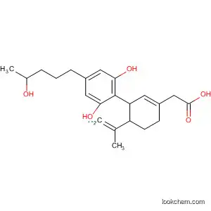 Molecular Structure of 132588-01-3 (1-Cyclohexene-1-acetic acid,
3-[2,6-dihydroxy-4-(4-hydroxypentyl)phenyl]-4-(1-methylethenyl)-)