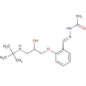Molecular Structure of 132817-27-7 (Hydrazinecarboxamide,
2-[[2-[3-[(1,1-dimethylethyl)amino]-2-hydroxypropoxy]phenyl]methylene]-)