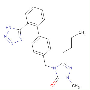 Molecular Structure of 133690-58-1 (3H-1,2,4-Triazol-3-one,
5-butyl-2,4-dihydro-2-methyl-4-[[2'-(1H-tetrazol-5-yl)[1,1'-biphenyl]-4-yl]
methyl]-)