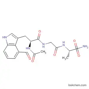 Molecular Structure of 135612-77-0 (L-Alaninamide, N-acetyl-4-formyl-L-tryptophylglycyl-)