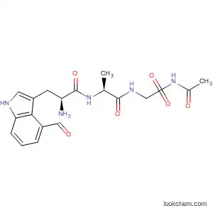 Molecular Structure of 135612-79-2 (Glycinamide, N-acetyl-4-formyl-L-tryptophyl-L-alanyl-)
