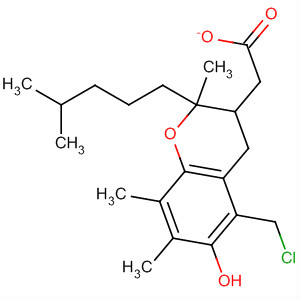 Molecular Structure of 135984-23-5 (2H-1-Benzopyran-6-ol,
5-(chloromethyl)-3,4-dihydro-2,7,8-trimethyl-2-(4-methylpentyl)-, acetate)