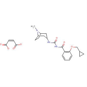 Molecular Structure of 136013-70-2 (Benzamide,
2-(cyclopropylmethoxy)-N-[[(8-methyl-8-azabicyclo[3.2.1]oct-3-yl)amino]
carbonyl]-, endo-, (Z)-2-butenedioate (1:1))