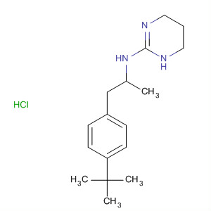 Molecular Structure of 136027-22-0 (2-Pyrimidinamine,
N-[2-[4-(1,1-dimethylethyl)phenyl]-1-methylethyl]-1,4,5,6-tetrahydro-,
monohydrochloride)