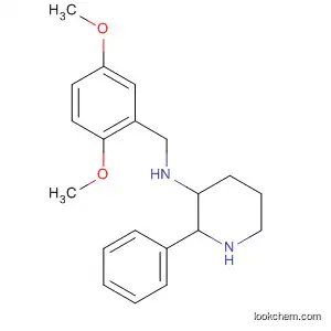 Molecular Structure of 136982-42-8 (3-Piperidinamine, N-[(2,5-dimethoxyphenyl)methyl]-2-phenyl-, cis-)