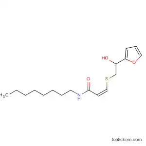 Molecular Structure of 137148-55-1 (2-Propenamide, 3-[[2-(2-furanyl)-2-hydroxyethyl]thio]-N-octyl-, (Z)-)