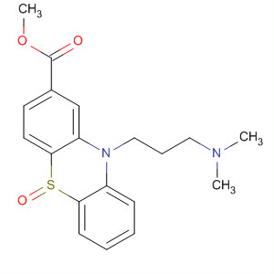 Molecular Structure of 137881-47-1 (10H-Phenothiazine-2-carboxylic acid, 10-[3-(dimethylamino)propyl]-,
methyl ester, 5-oxide)