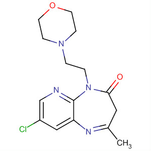 Molecular Structure of 137888-95-0 (4H-Pyrido[2,3-b][1,4]diazepin-4-one,
8-chloro-3,5-dihydro-2-methyl-5-[2-(4-morpholinyl)ethyl]-)
