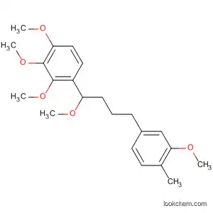 Molecular Structure of 138172-15-3 (Benzene,
1,2,3-trimethoxy-4-[1-methoxy-4-(3-methoxy-4-methylphenyl)butyl]-)