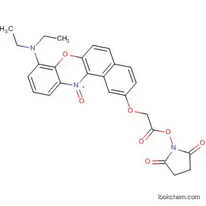 Molecular Structure of 138174-91-1 (2,5-Pyrrolidinedione,
1-[[[[9-(diethylamino)-5-oxo-5H-benzo[a]phenoxazin-3-yl]oxy]acetyl]oxy]-)