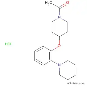 Molecular Structure of 138227-37-9 (Piperidine, 1-acetyl-4-[2-(1-piperidinyl)phenoxy]-, monohydrochloride)