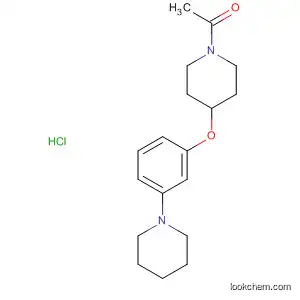 Molecular Structure of 138227-38-0 (Piperidine, 1-acetyl-4-[3-(1-piperidinyl)phenoxy]-, monohydrochloride)