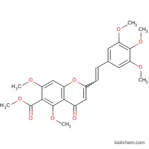 4H-1-Benzopyran-6-carboxylic acid,
5,7-dimethoxy-4-oxo-2-[2-(3,4,5-trimethoxyphenyl)ethenyl]-, methyl ester