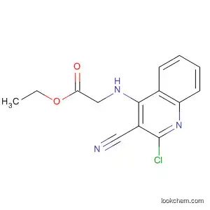 Molecular Structure of 138580-85-5 (Glycine, N-(2-chloro-3-cyano-4-quinolinyl)-, ethyl ester)
