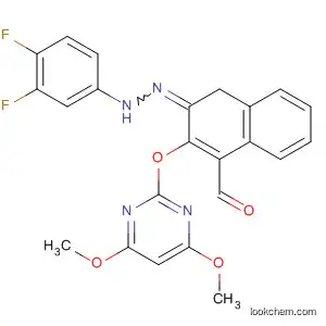 Molecular Structure of 138585-68-9 (1-Naphthalenecarboxaldehyde, 2-[(4,6-dimethoxy-2-pyrimidinyl)oxy]-,
(3,4-difluorophenyl)hydrazone)
