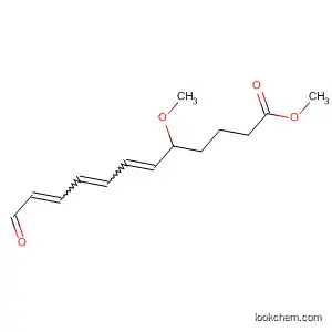 Molecular Structure of 138935-22-5 (6,8,10-Dodecatrienoic acid, 5-methoxy-12-oxo-, methyl ester, (E,E,E)-)