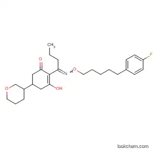 Molecular Structure of 138974-70-6 (2-Cyclohexen-1-one,
2-[1-[[[5-(4-fluorophenyl)pentyl]oxy]imino]butyl]-3-hydroxy-5-(tetrahydro-2
H-pyran-3-yl)-)