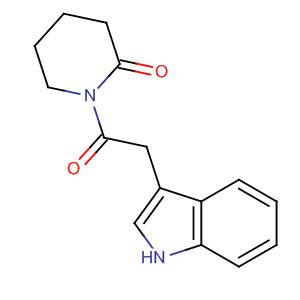 Molecular Structure of 138999-28-7 (2-Piperidinone, 1-(1H-indol-3-ylacetyl)-)