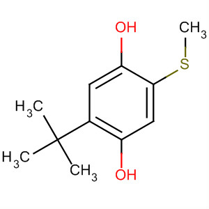 Molecular Structure of 139035-72-6 (1,4-Benzenediol, 2-(1,1-dimethylethyl)-5-(methylthio)-)