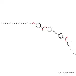 Molecular Structure of 139269-77-5 (Benzoic acid, 4-(tetradecyloxy)-,
4-[[4-[[(1-methylheptyl)oxy]carbonyl]phenyl]ethynyl]phenyl ester)