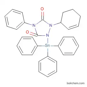 1,2,4-Triazolidine-3,5-dione,
1-(2-cyclohexen-1-yl)-4-phenyl-2-(triphenylstannyl)-