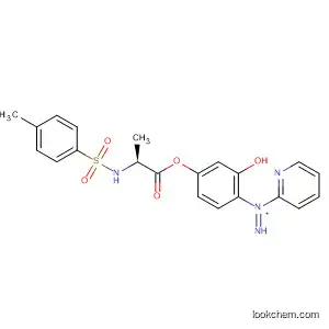 Molecular Structure of 139451-06-2 (L-Alanine, N-[(4-methylphenyl)sulfonyl]-,
3-hydroxy-4-(2-pyridinylazo)phenyl ester)
