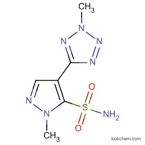 Molecular Structure of 139481-22-4 (1-Methyl-4-(2-methyl-2H-tetrazol-5-yl)-1H-pyrazole-5-sulfonamide)