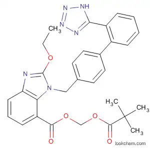 1H-Benzimidazole-7-carboxylic acid,
2-ethoxy-1-[[2'-(1H-tetrazol-5-yl)[1,1'-biphenyl]-4-yl]methyl]-,
(2,2-dimethyl-1-oxopropoxy)methyl ester