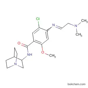 Molecular Structure of 139504-53-3 (Benzamide,
N-1-azabicyclo[2.2.2]oct-3-yl-5-chloro-4-[[2-(dimethylamino)ethylidene]
amino]-2-methoxy-)