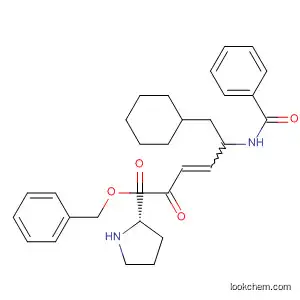 Molecular Structure of 139544-48-2 (L-Proline, 1-[4-(benzoylamino)-5-cyclohexyl-1-oxo-2-pentenyl]-,
phenylmethyl ester, (S)-)