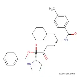 Molecular Structure of 139544-49-3 (L-Proline,
1-[5-cyclohexyl-4-[(4-methylbenzoyl)amino]-1-oxo-2-pentenyl]-,
phenylmethyl ester, (S)-)