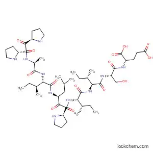 Molecular Structure of 139601-89-1 (L-Glutamic acid,
N-[N-[N-[N-[1-[N-[N-[N-(1-L-prolyl-L-prolyl)-L-alanyl]-L-isoleucyl]-L-leucyl]-
L-prolyl]-L-isoleucyl]-L-isoleucyl]-L-seryl]-)