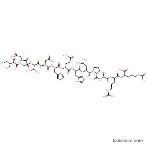 Molecular Structure of 139602-03-2 (L-Arginine,
L-isoleucyl-L-a-aspartylglycyl-L-valyl-L-asparaginyl-L-histidyl-L-glutaminyl-
L-histidyl-L-leucyl-L-prolyl-L-alanyl-L-arginyl-)