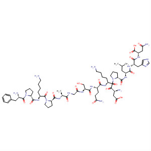Molecular Structure of 139602-10-1 (L-Asparagine,
L-phenylalanyl-L-prolyl-L-lysyl-L-prolyl-L-alanylglycyl-L-seryl-L-glutaminyl-L-
a-aspartyl-L-lysyl-L-prolyl-L-leucyl-L-histidyl-)
