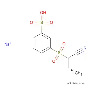 Molecular Structure of 139622-07-4 (Benzenesulfonic acid, 3-[(1-cyano-1-propenyl)sulfonyl]-, sodium salt)