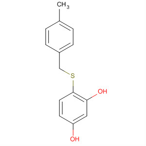 Molecular Structure of 139625-65-3 (1,3-Benzenediol, 4-[[(4-methylphenyl)methyl]thio]-)