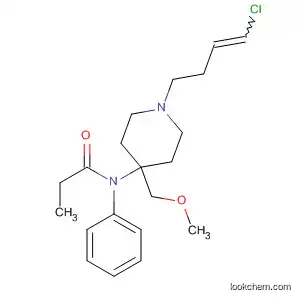 Molecular Structure of 139639-28-4 (Propanamide,
N-[1-(4-chloro-3-butenyl)-4-(methoxymethyl)-4-piperidinyl]-N-phenyl-)