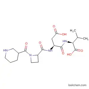 Molecular Structure of 139645-58-2 (L-Valine,
N-[N-[[1-(3-piperidinylcarbonyl)-2-azetidinyl]carbonyl]-L-a-aspartyl]-)