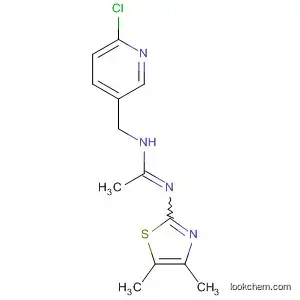 Molecular Structure of 139647-34-0 (Ethanimidamide,
N-[(6-chloro-3-pyridinyl)methyl]-N'-(4,5-dimethyl-2-thiazolyl)-)