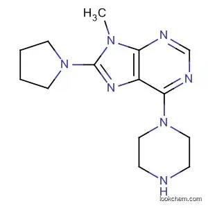 Molecular Structure of 139653-71-7 (9H-Purine, 9-methyl-6-(1-piperazinyl)-8-(1-pyrrolidinyl)-)