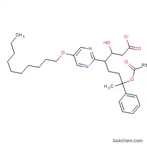 Molecular Structure of 139720-43-7 (Benzenepentanol, 4-[5-(decyloxy)-2-pyrimidinyl]-a-methyl-, acetate
(ester))