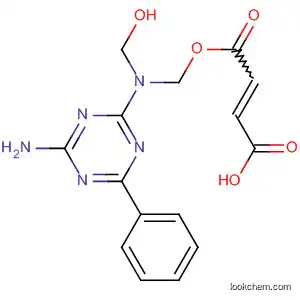 Molecular Structure of 139750-44-0 (2-Butenedioic acid,
mono[[(4-amino-6-phenyl-1,3,5-triazin-2-yl)(hydroxymethyl)amino]methyl
] ester)