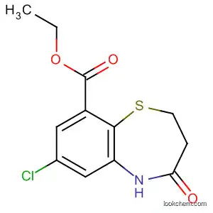 Molecular Structure of 139776-40-2 (1,5-Benzothiazepine-9-carboxylic acid,
7-chloro-2,3,4,5-tetrahydro-4-oxo-, ethyl ester)