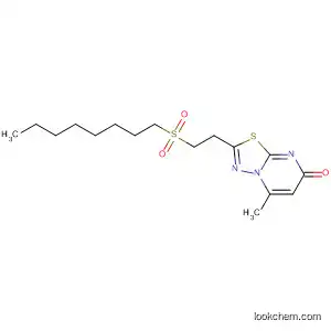Molecular Structure of 139887-10-8 (5H-1,3,4-Thiadiazolo[3,2-a]pyrimidin-5-one,
7-methyl-2-[2-(octylsulfonyl)ethyl]-)