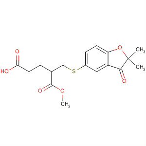 Pentanedioic acid,  2-[[(2,3-dihydro-2,2-dimethyl-3-oxo-5-benzofuranyl)thio]methyl]-,  5-methyl ester